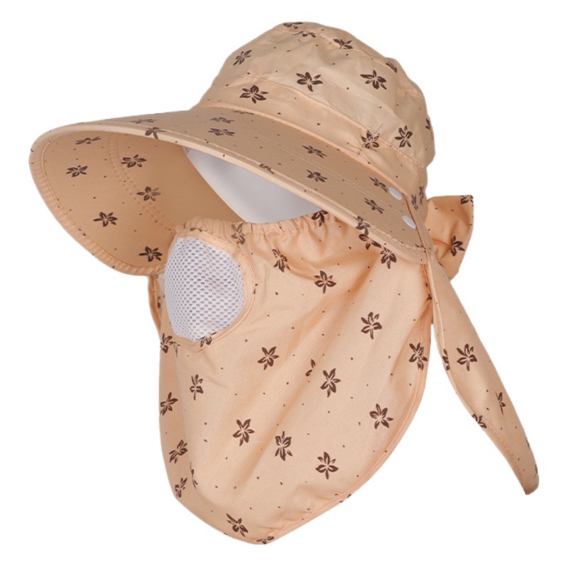 Summer new sun hat women's outdoor work tea picking sun hat big brim face cover hat breathable sun hat