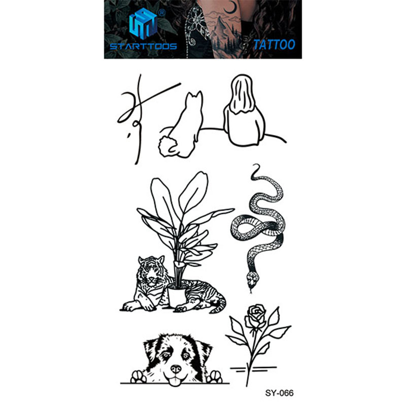 Spot mayorista transfronterizo dulce y simple viento tatuaje de dedo moda cool tatuaje desechable tendencia