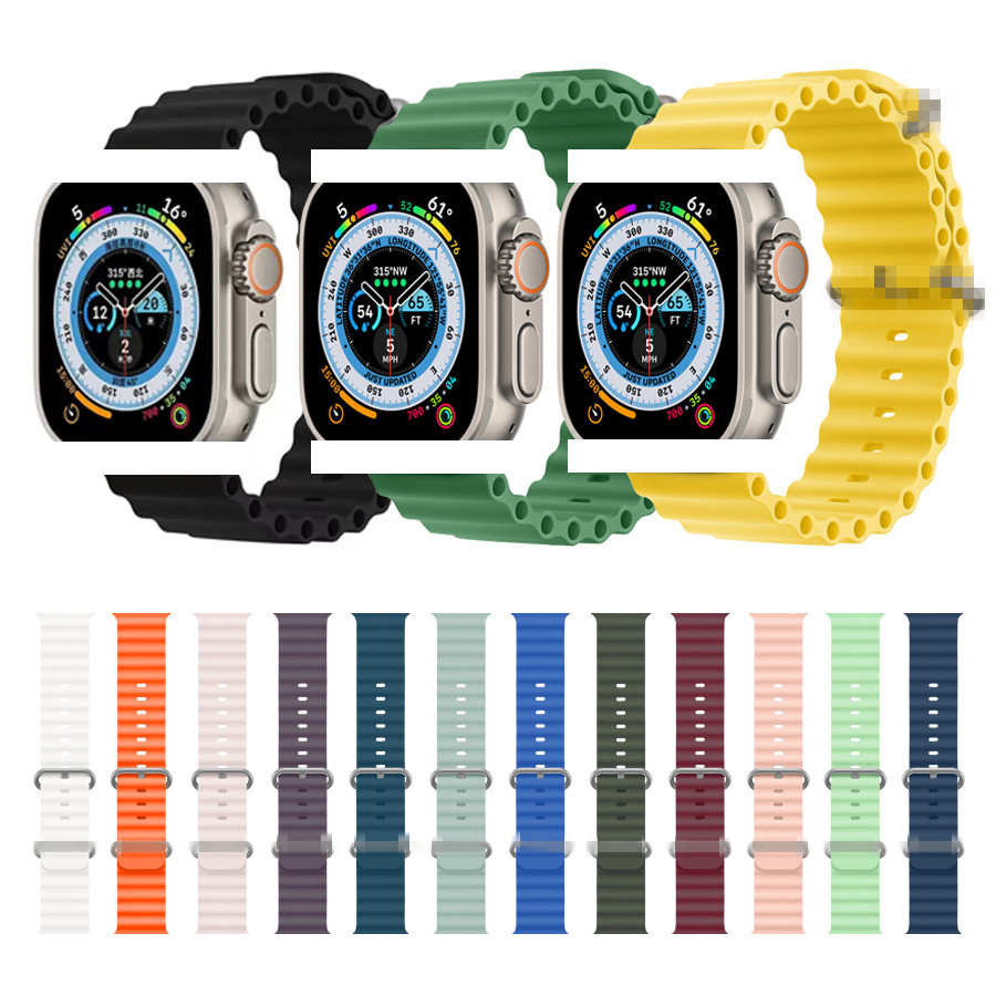 Ultra Monochrome Marine Strap Apple Strap for Apple watch1-8 Generation Watch Strap Silicone