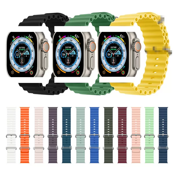 Ultra Monochrome Marine Strap Apple Strap for Apple watch1-8 Generation Watch Strap Silicone