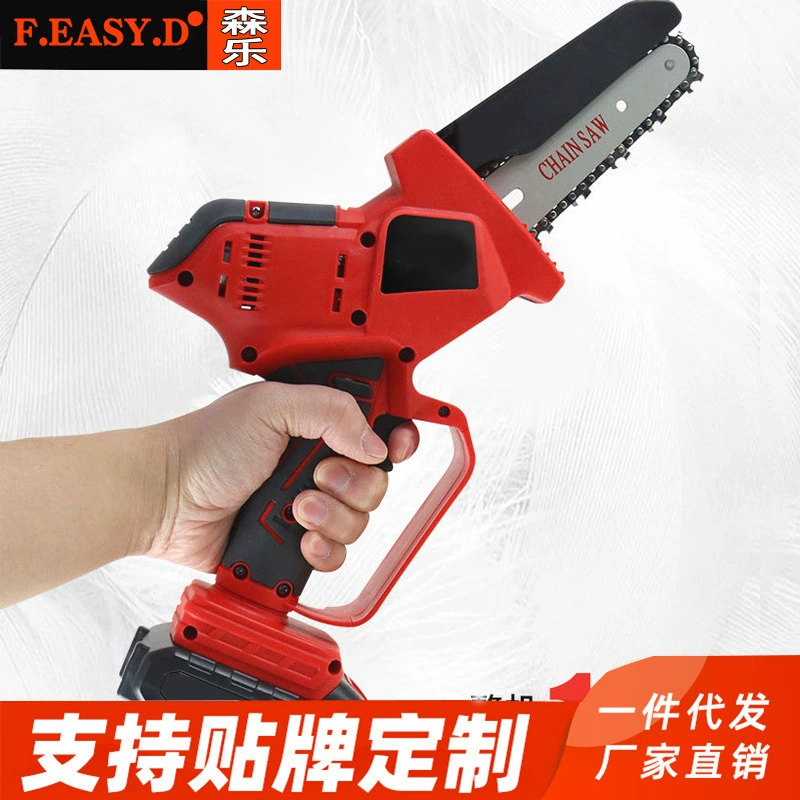 6inch Специализированная электрическая цепная пила для домашнего использования, мини-инструмент для сада с литиевой батареей, маленькая перезаряжаемая электрическая цепная пила, ручная