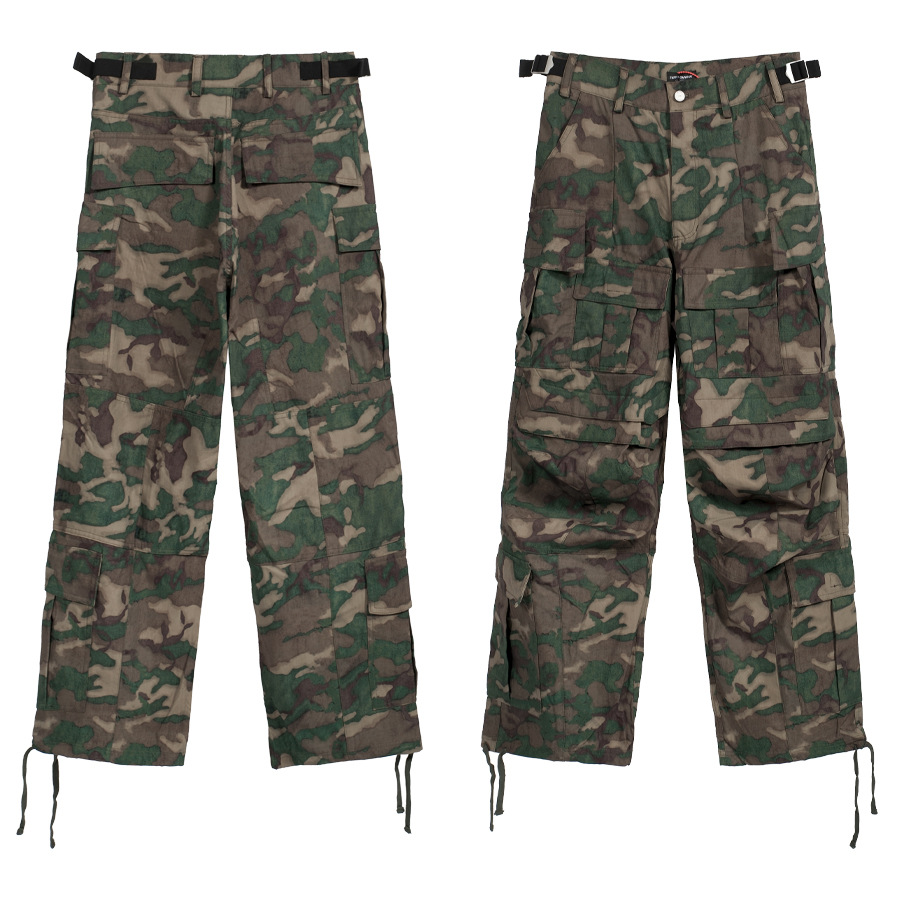 Far Camo Cargo Pantalones de camuflaje de nieve multi-bolsillos función de viento táctico pantalones de trabajo para hombres pantalones casuales