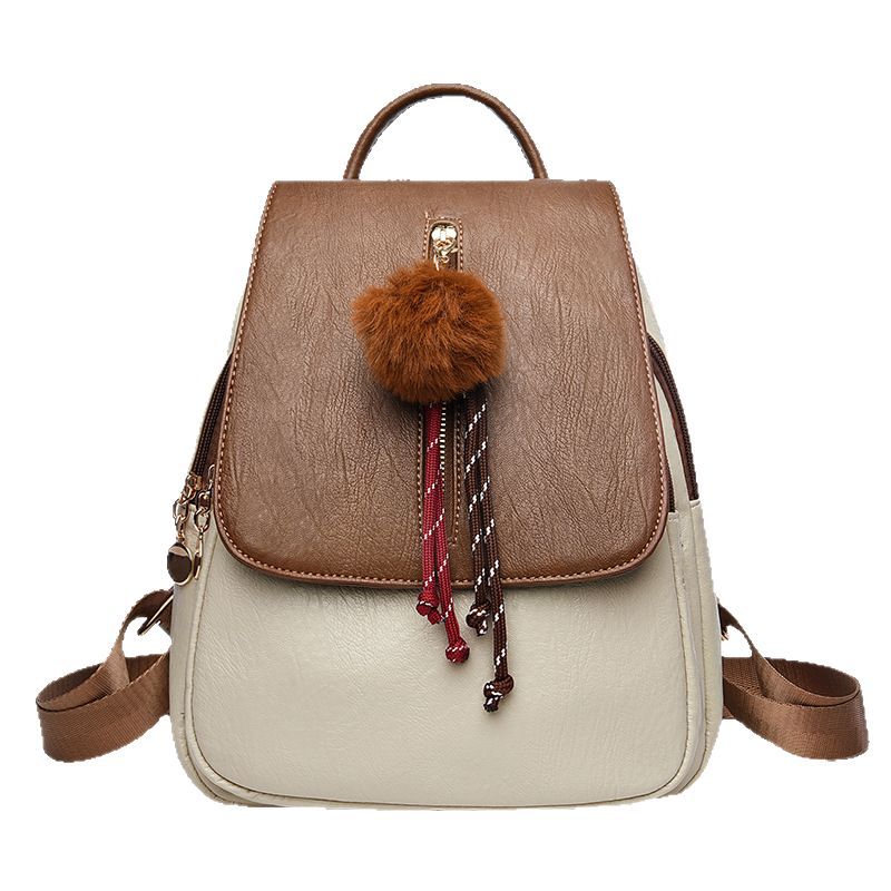 Mochila de nuevo estilo, mochila texturizada, mochila escolar simple, práctica para viajes, ligera, exportación Taizhou, bolso de mujer