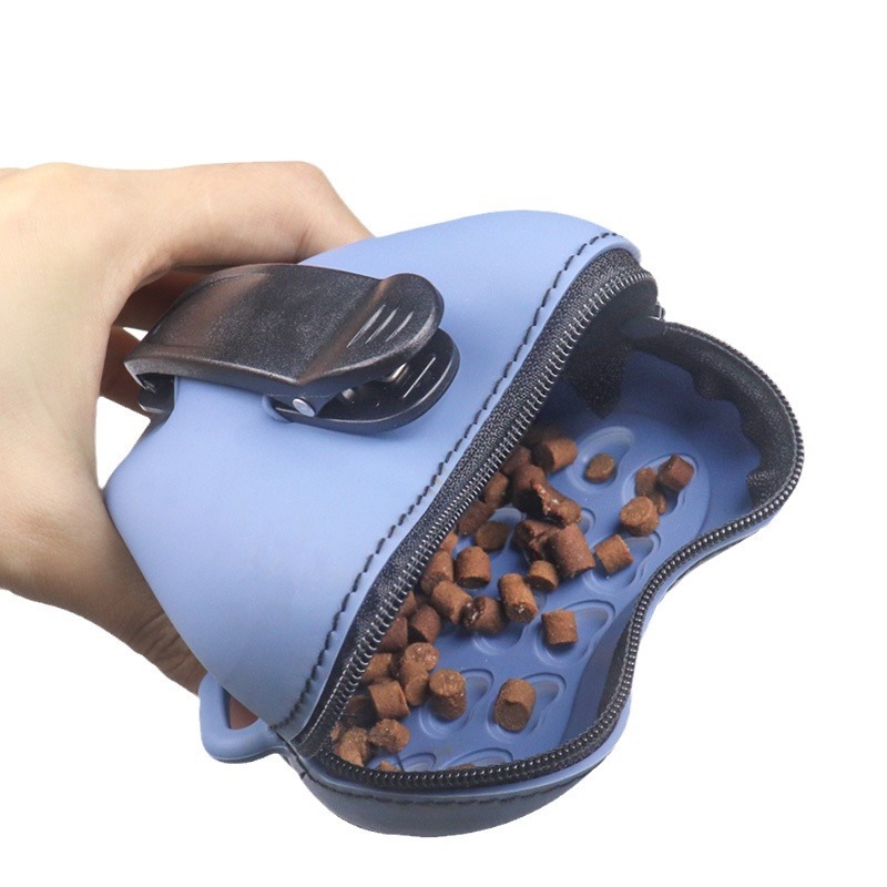 シリコンペットハート型給餌バッグ猫犬スナックバッグ屋外犬食糧バッグ猫食糧訓練バッグ外出携帯ポケット|undefined