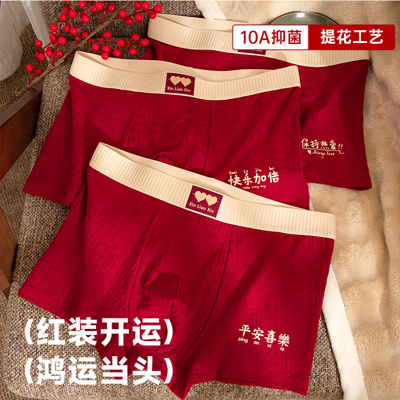 Celebración de la vida de los hombres de algodón 10A antibacteriano Jacquard gran tamaño respirable panty panty