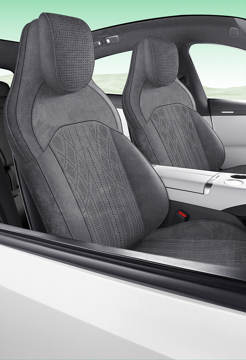 Suitable for Xiaomi Yu7 Car Seat Cushions, All-Season Universal Suede Seat Covers, Breathable, High-End Feel, Full Surround Seat Cushions