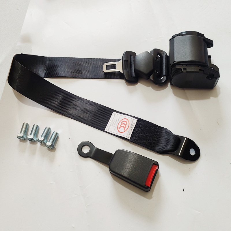 Car Seat Belt for Passenger and Cargo Vehicles, Driver and Passenger Side, Diagonal Shoulder Type, Automatic Retracting Three-Point Emergency Locking Seat Belt
