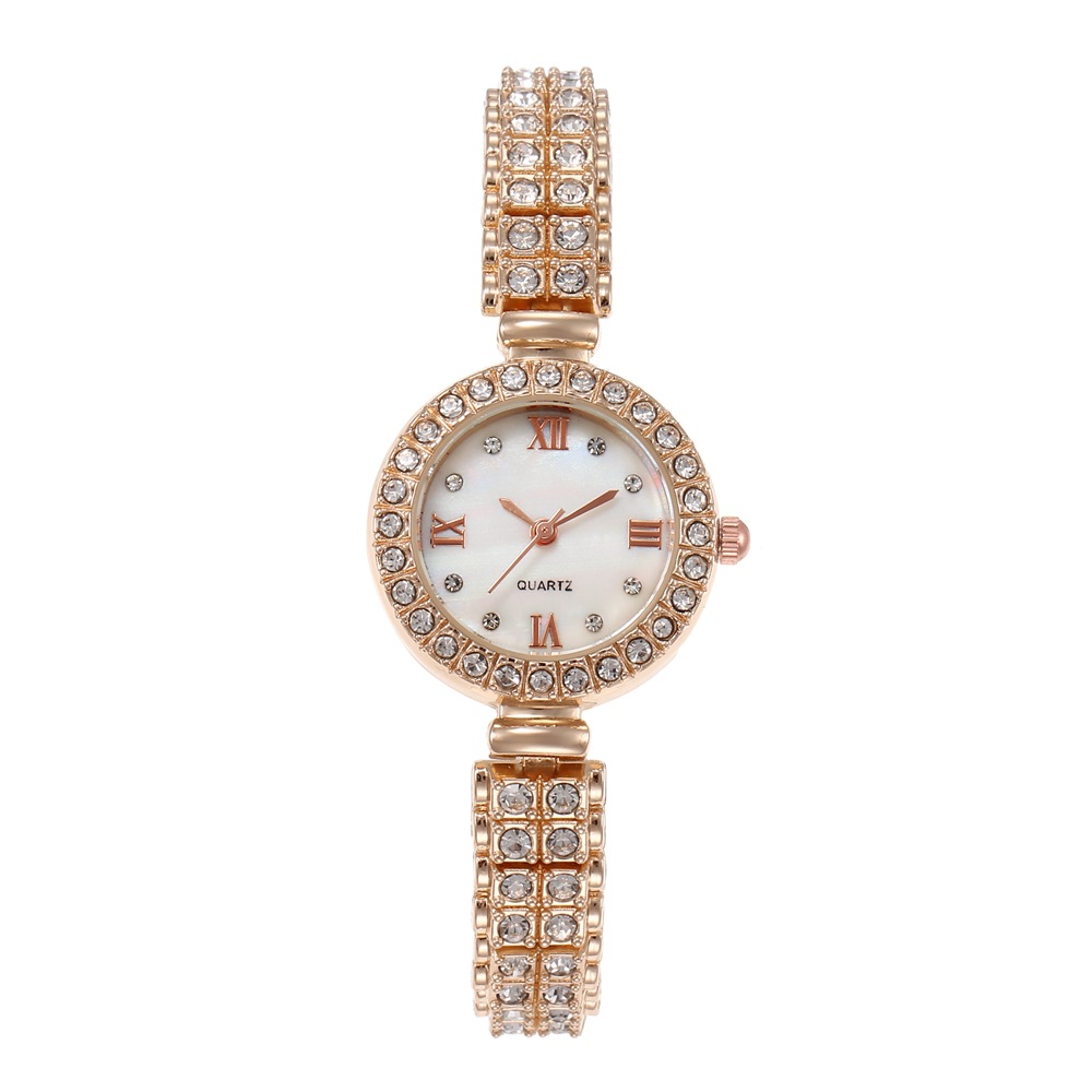 Nueva moda pequeño dial de diamante correa de acero de diamante reloj de mujer
