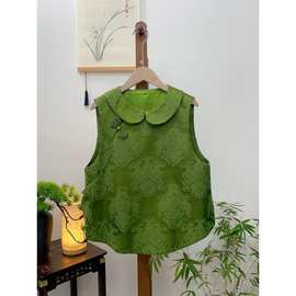 【福禄双穿】新中式中国风外穿马夹百搭新款提花时尚减龄高级感马