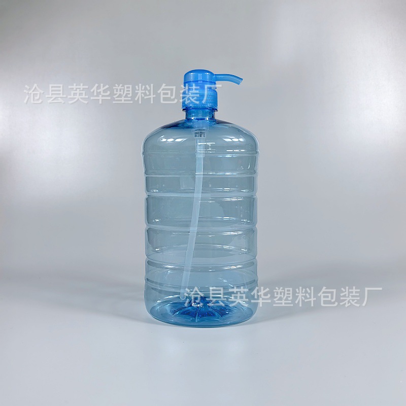 Botella de cabeza de bomba de presión PET Botella de espíritu de lavado de 500ml Botella de limpieza de frutas y verduras Botella de detergente de 1.5 litros Botella de champú 2L