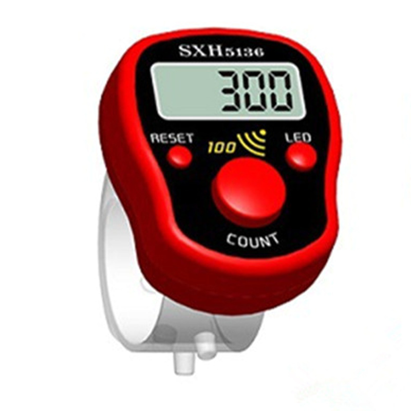 整百发声提醒计数器LED夜光电子计数器迷你戒指计数器多种颜色