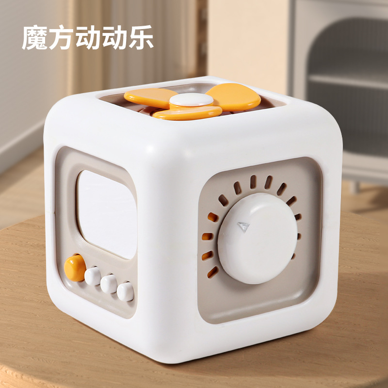 Cubo de bebé transfronterizo música en movimiento hexaedro ocupado bola Dedo de los niños pensando entrenamiento simulación interruptor de juguete