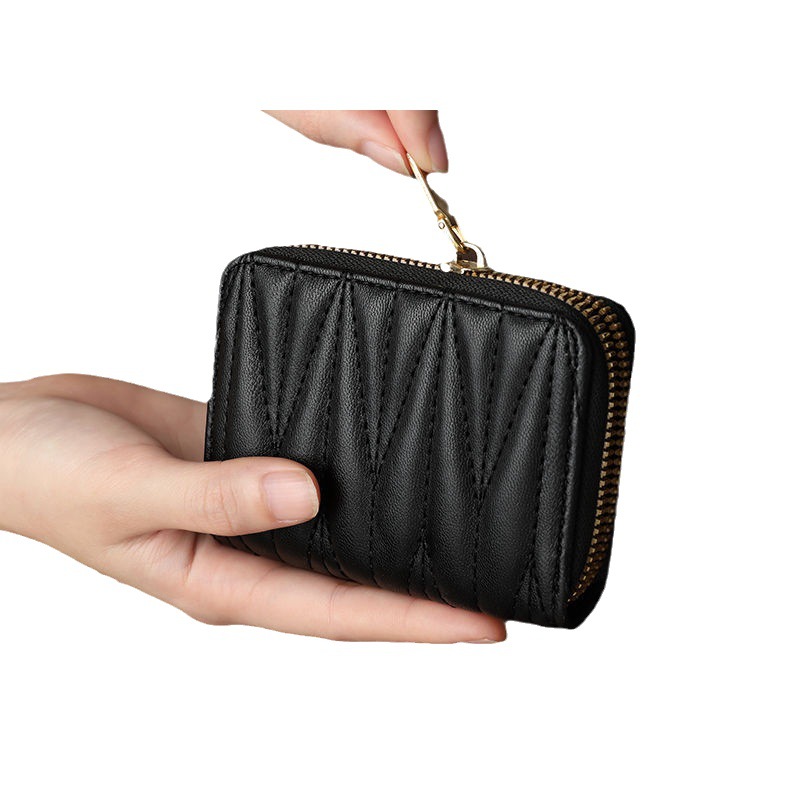 Titular de la tarjeta para mujeres exquisitas de alta gama 2022 nueva gran capacidad Multi-Tarjeta pequeña celebridad de Internet anti-desgaussing billetera