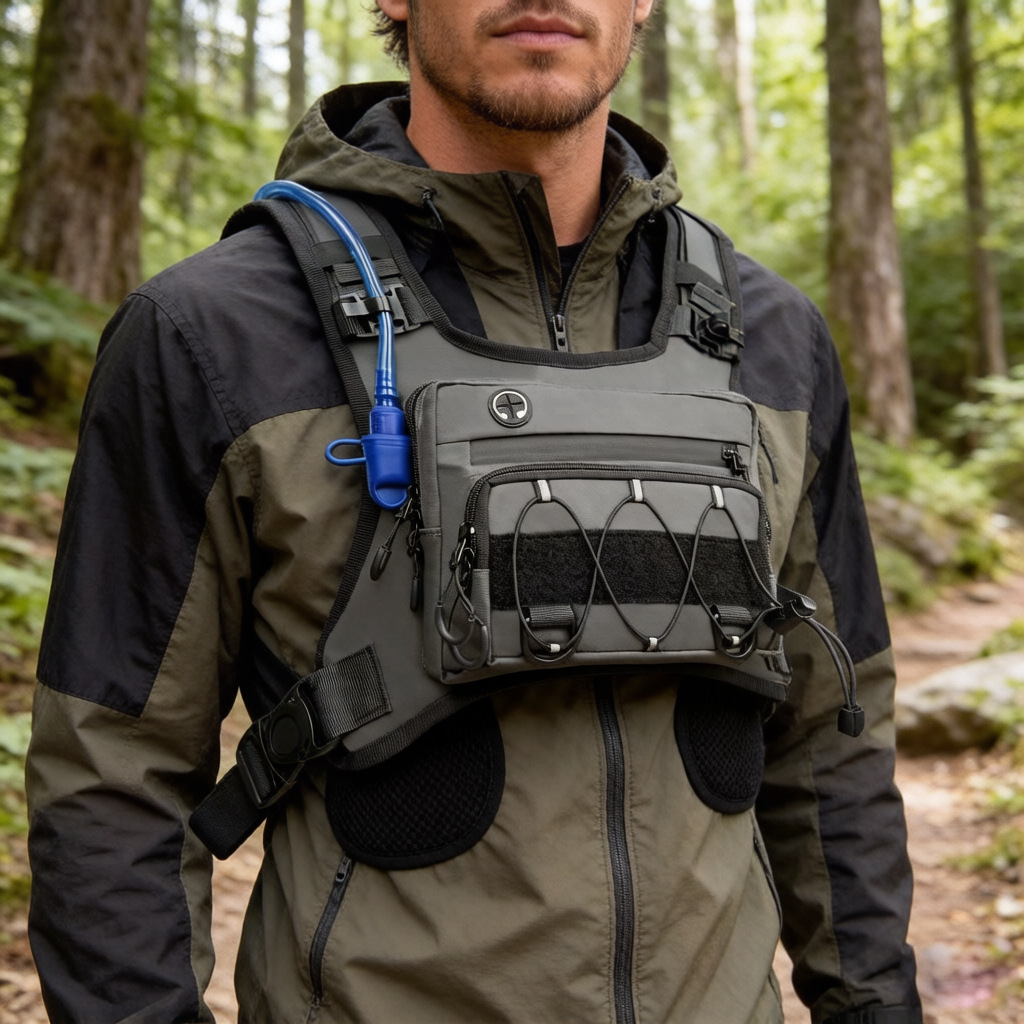 Outdoor-Sport-Fahrradrucksack multifunktional Wandern Bergsteigen Weste leicht Taktik Rucksack Gelände Brustbeutel