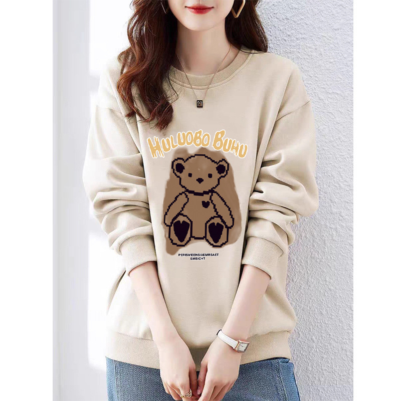 24秋冬とベルベットの女性の新モデルはカジュアルな上着を厚くして、ゆったりして痩せている長袖のファッションを着ているins