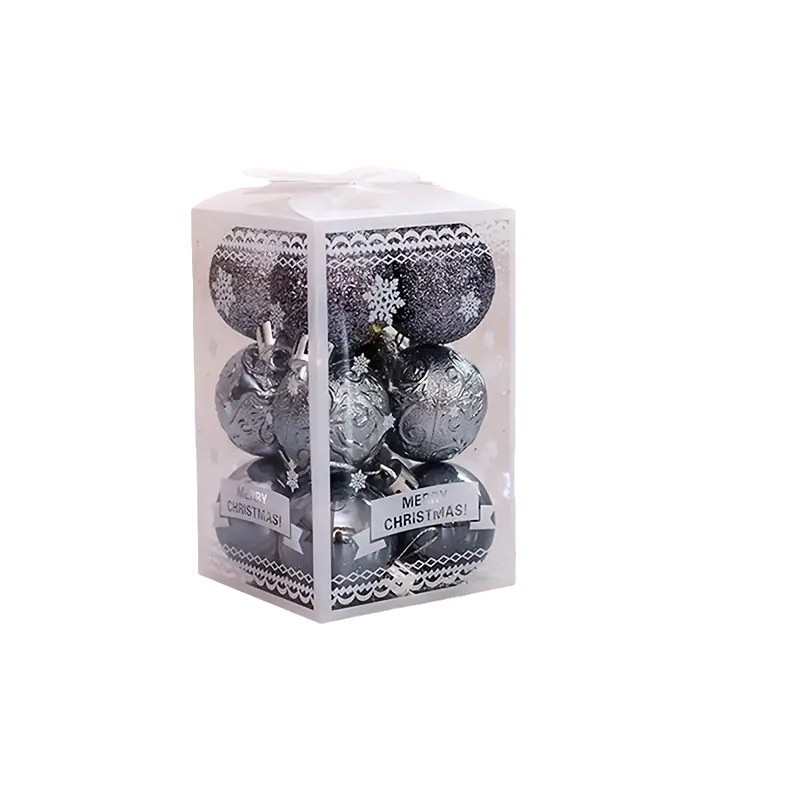 4cm BOLA DE Navidad irrompible brillante árbol de Navidad bola decoración color puro viento para la decoración del banquete de boda de vacaciones