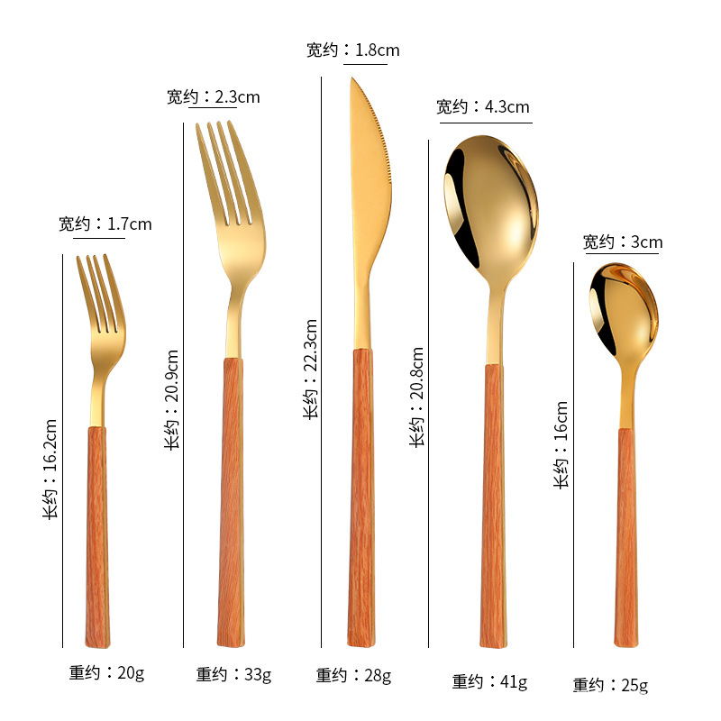 한국식 클립 핸들 실버 5 피스 세트