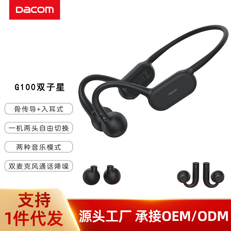 Source Factory Wholesale High-End Dual-Mode Ear-Mounted High-End True Bone Conduction Sports Bluetooth Headset Hd Call