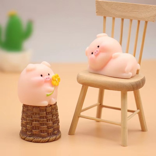 Creative ornaments piggy micro landscape ornaments cartoon cute pig resin crafts small ornaments