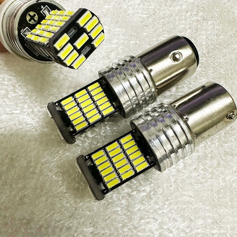 Светодиодный стоп-сигнал для автомобиля 1156/1157/3157/7443 4014 с декодером, 45 светодиодов, для заднего хода и поворотников