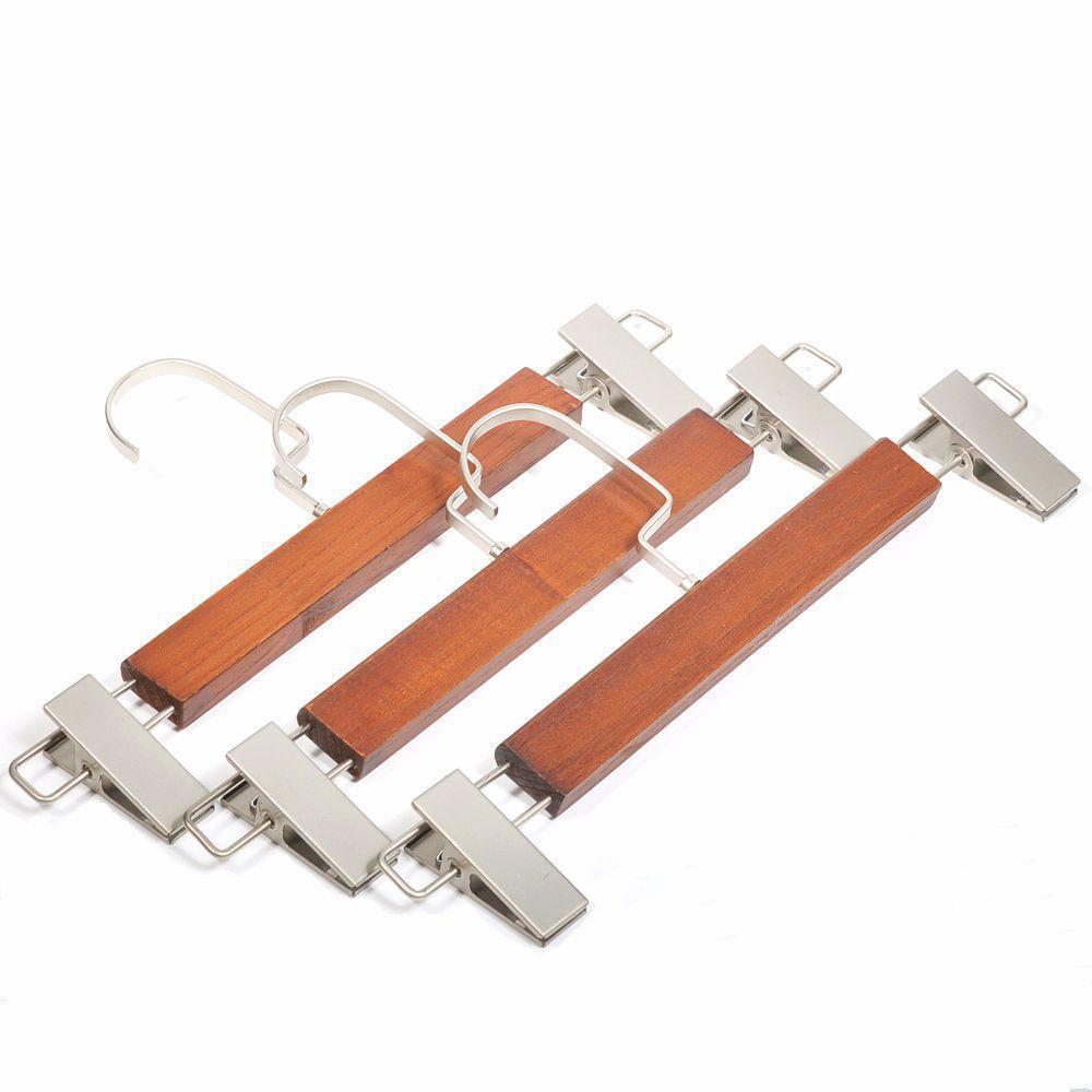 Percha de madera percha de pantalones de madera sólida percha de pantalones caseros sin marcas armario de madera fuerte incorporado pantalones especiales para tiendas de ropa