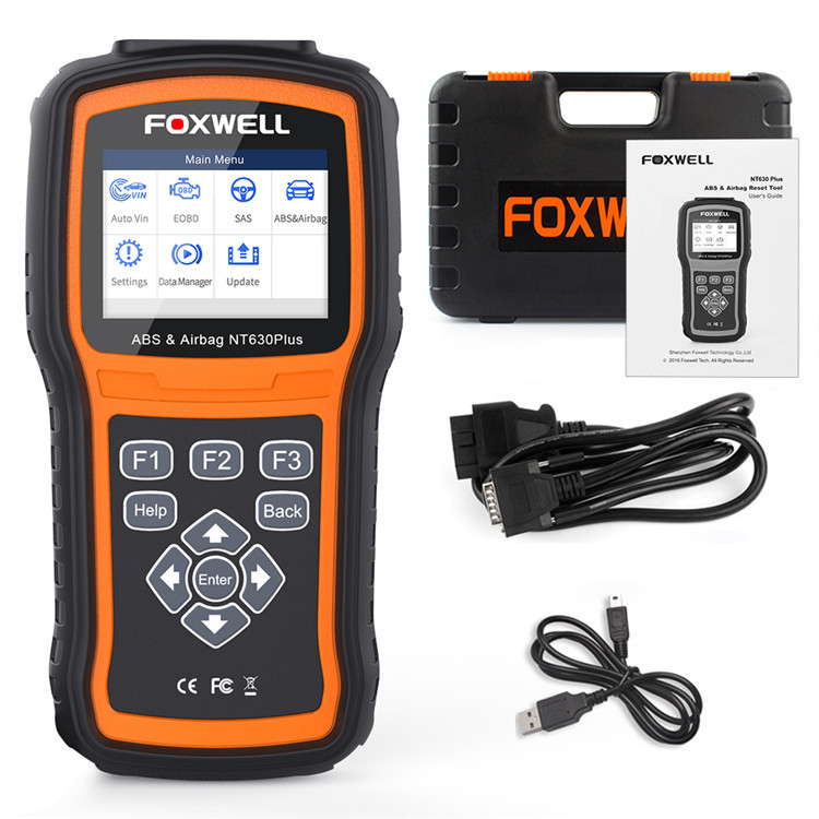 Foxwell NT630 Plus OBD2汽车扫描仪 引擎检查ABS SRS气囊SAS重置