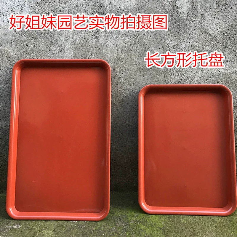 Прямоугольный поднос для цветочных горшков, поддон для сбора воды, основание для бонсай, очень большой маленький поддон для суккулентов из утолщенной пластиковой смолы.