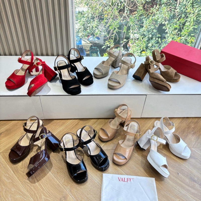 High-End Women's Shoes 2026 New Model Genuine Leather Waterproof Platform One-Strap Chunky High Heel Open-Toe Versatile Sandals for Women