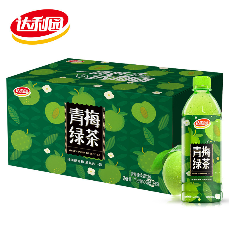 Daliyuan Green Plum Green Tea 500ml*15 Bottles Whole Box Green Plum Green Tea Summer Tea Drink Sweet and Sour Fruit-Flavored Tea Daliyuan Green Plum Green Tea 500ml*15 Bottles Whole Box Green Plum Green Tea Summer Tea Drink Sweet and Sour Fruit-Flavored Tea
