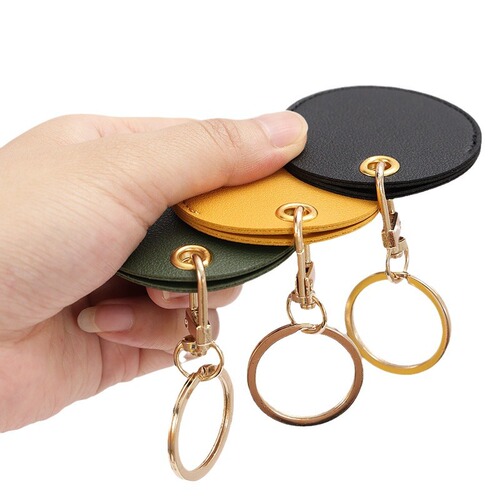 Ins style cute access control card holder creative keychain induction round access control card protective cover access control card holder can be wholesaled