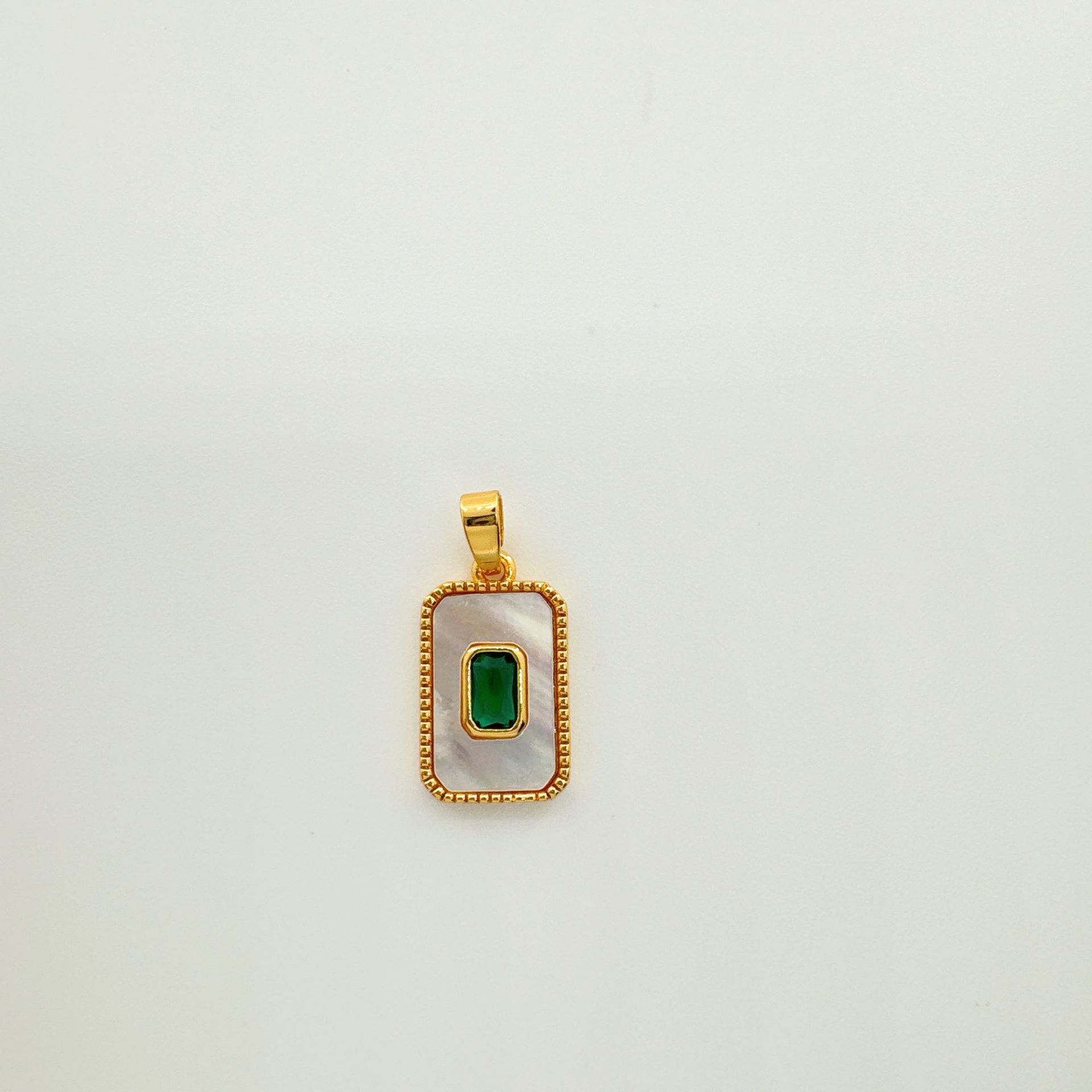 7g Weight Pendant Jewelry Making Type Zircon Inlay Material DIY Jewelry Accessories Classification 1 Piece Quantity Copper Material Color Block Pattern Inlay Design Simple Style, Classic Style Style 1 Piece Copper Zircon Color Block Pendant 5