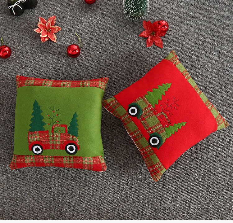 Wholesale New Flannel Embroidered Pillowcase Christmas Decorations Nihaojewelry display picture 4