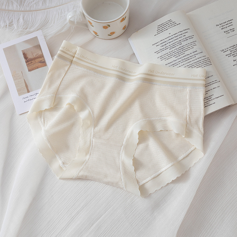 Algodón de algodón de las mujeres entrepierna antibacteriana Mediados de cintura calzoncillos japoneses verano chica delgada pantalones cortos cabeza ropa interior sin costuras