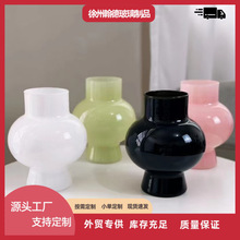 北欧爆款灯笼花瓶ins风玻璃轻奢高级感家用装饰花盆摆件