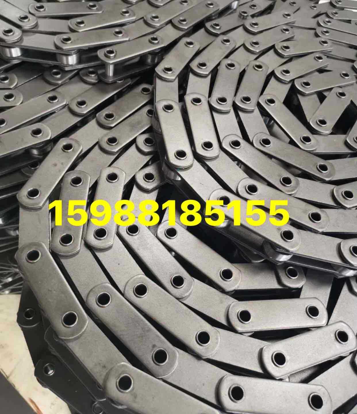 双节距加重工业链条 弯板大滚珠空心销轴输送链不锈钢链条C2082Hp