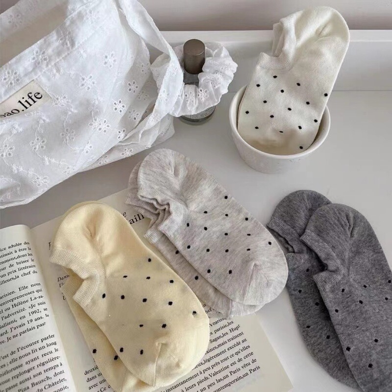 Polo Dot Socks Cute Ins Short Socks Summer Thin New Arrival Anti-Slip Korean Style Japanese Style Shallow Mouth Invisible Boat Socks Polo Dot Socks Cute Ins Short Socks Summer Thin New Arrival Anti-Slip Korean Style Japanese Style Shallow Mouth Invisible Boat Socks
