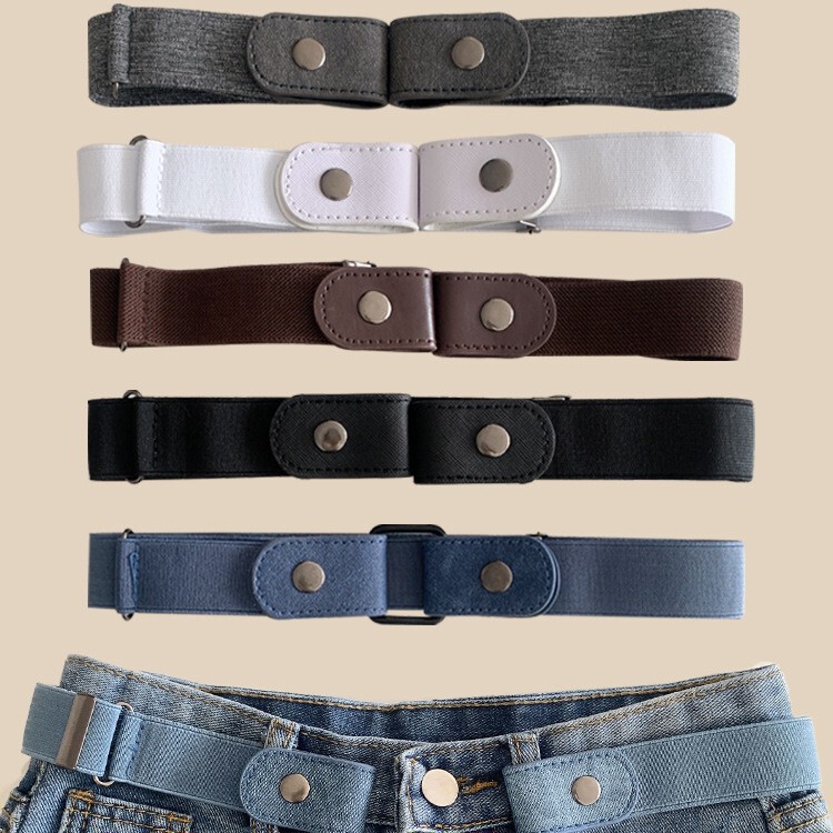 Lazy Belt Without Buckle, Elastic Stretch Belt, Versatile and Convenient Belt for Jeans, Seamless and Non-Tightening for Students Lazy Belt Without Buckle, Elastic Stretch Belt, Versatile and Convenient Belt for Jeans, Seamless and Non-Tightening for Students