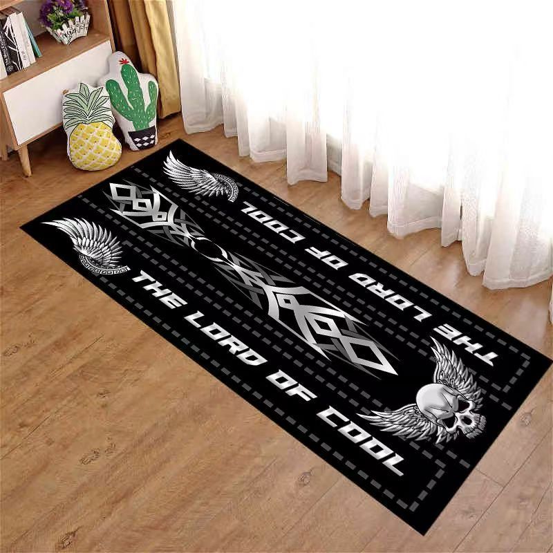 Cross-border Temu American-style diatomite long rug, motorcycle decorative floor mat, dirt-resistant, wear-resistant, easy to maintain, bedside rug