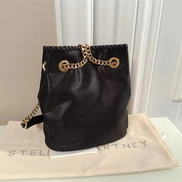 斜挂真皮女包2024链条水桶包单肩斜挎包手提跨境包潮水桶型新款