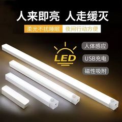 LEDスマート充電人体感応小夜灯箪笥下駄箱キャビネット灯条線灯磁気吸灯卸売り