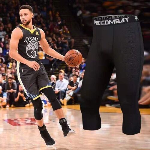 Cross-border tight sports fitness pants, men's swimming trunks, anti-exposure, anti-embarrassment, high-elasticity, seven-point leggings, men and women