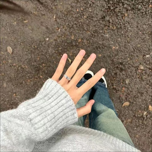 La liberté | Free and easy word ring, personalized, simple and niche design, fashionable and versatile