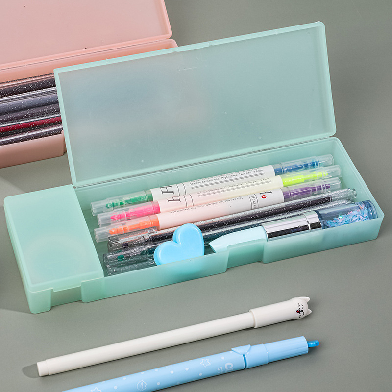 多機能 シンプル 正規品 無印良品 ペンボックス MUJI つや消し筆箱 PPプラスチック収納ペンボックス 学習用|undefined