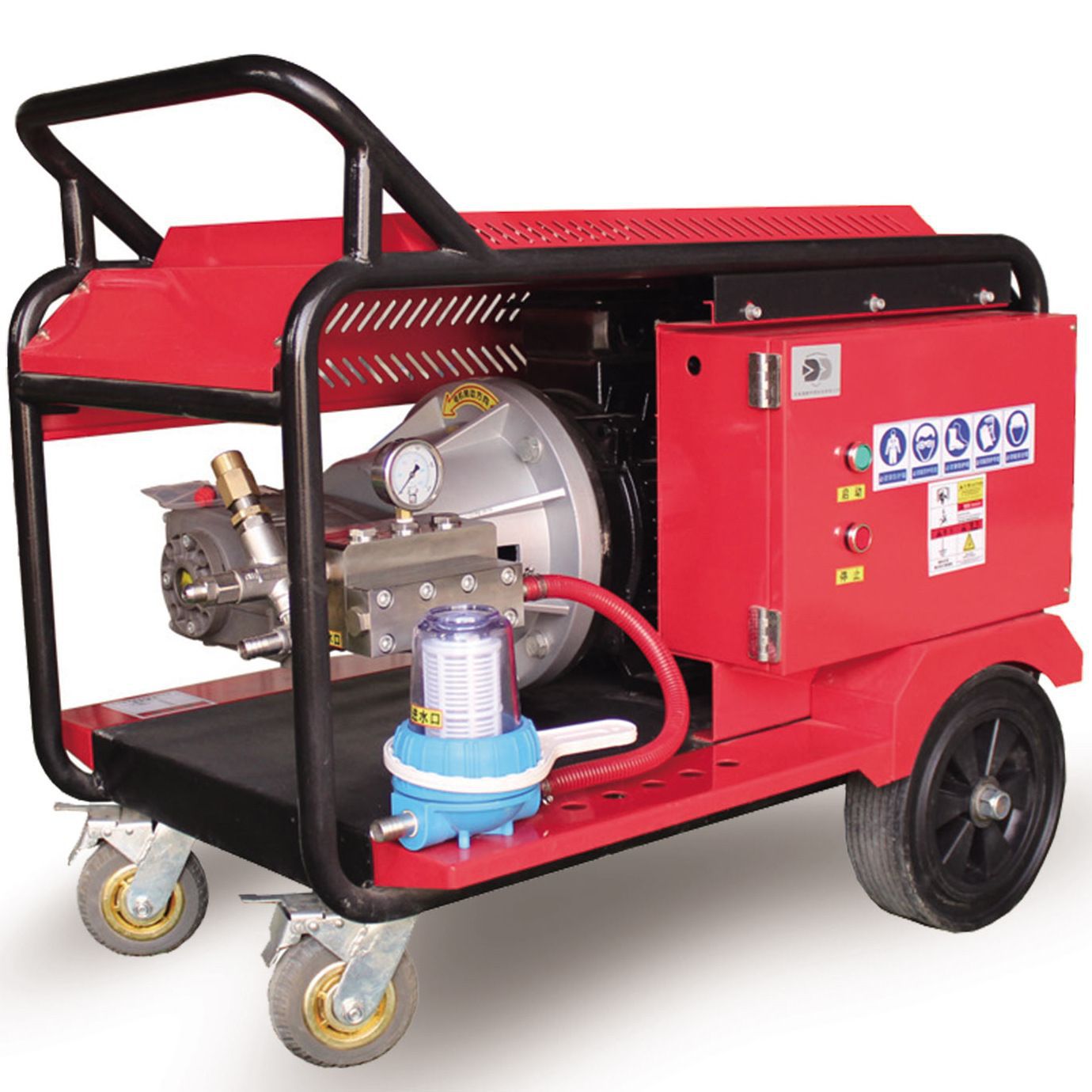 上海秉赋高压清洗机 超高压清洗机 22KW电驱动50MPa 混泥土冲毛机