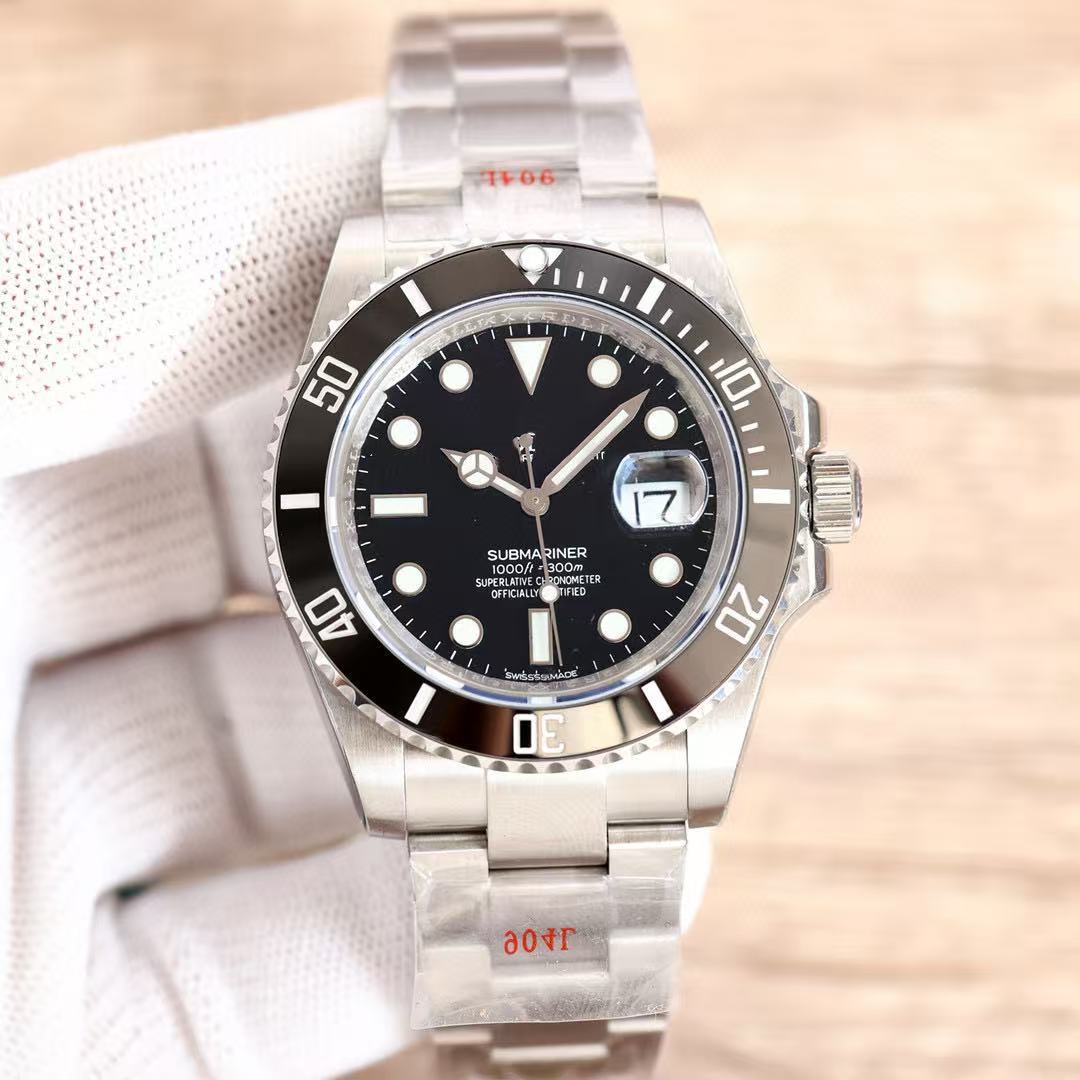 Cross-Border Foreign Trade C Factory Green Submariner Men's Fully Automatic Mechanical Super Waterproof Ceramic Bezel Diving Replica Watch