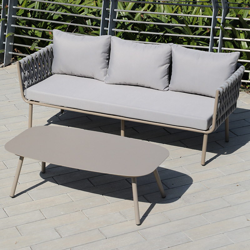 Sofá al aire libre Patio Terraza Jardín Ocio Asiento individual al aire libre Combinación Departamento de ventas Sala de muestras Sofá de ratán