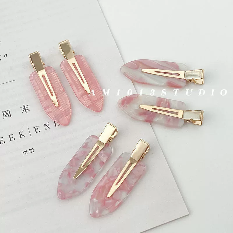 Новая девичья Cherry Blossom высокая чувствительность сенсорного макияжа заколка для волос боковой зажим простой словесной заколка розовый утка