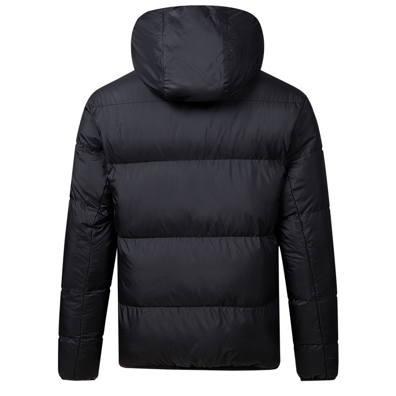 High-end Coat, Winter Warm Solid Color Hooded Trendy Jacket, Men's Casual Sports Down Cotton Thickened Coat_voghion.com