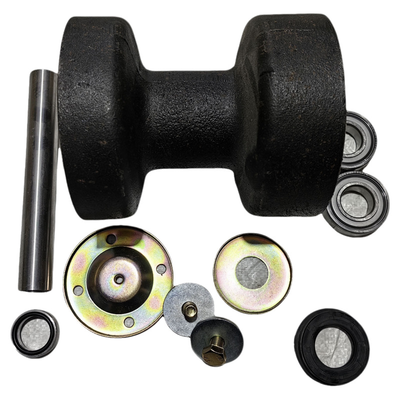 艾禾收割机旋耕机宽齿窄齿履带托轮配件原厂托带轮拖轮总成小轮子