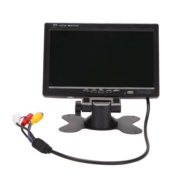 7-inch HD car monitor desktop reversing monitor truck two-way video input reversing image